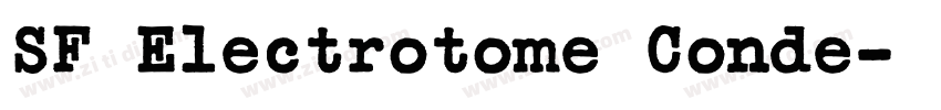 SF Electrotome Conde字体转换